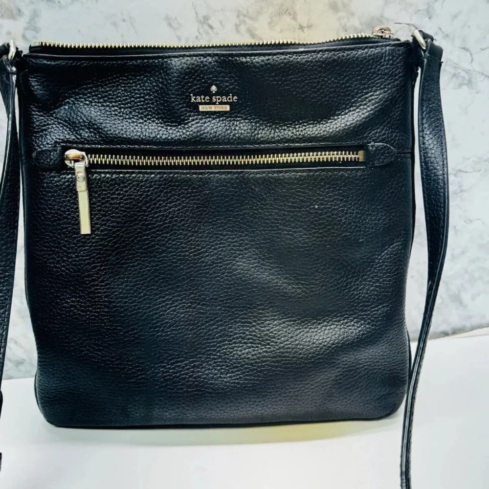 Kate Spade Pebbled Leather Crossbody Bag, Black